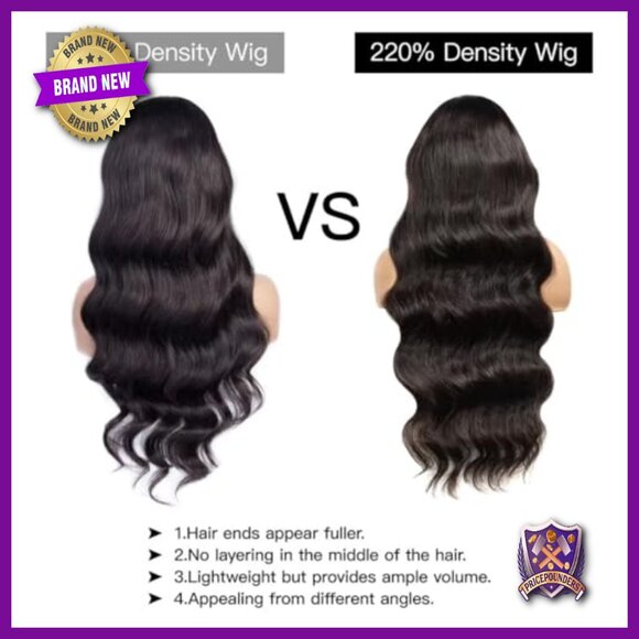 13x6 Full Lace Front Wig Human Hair Body Wave 22 Inch Glueless
